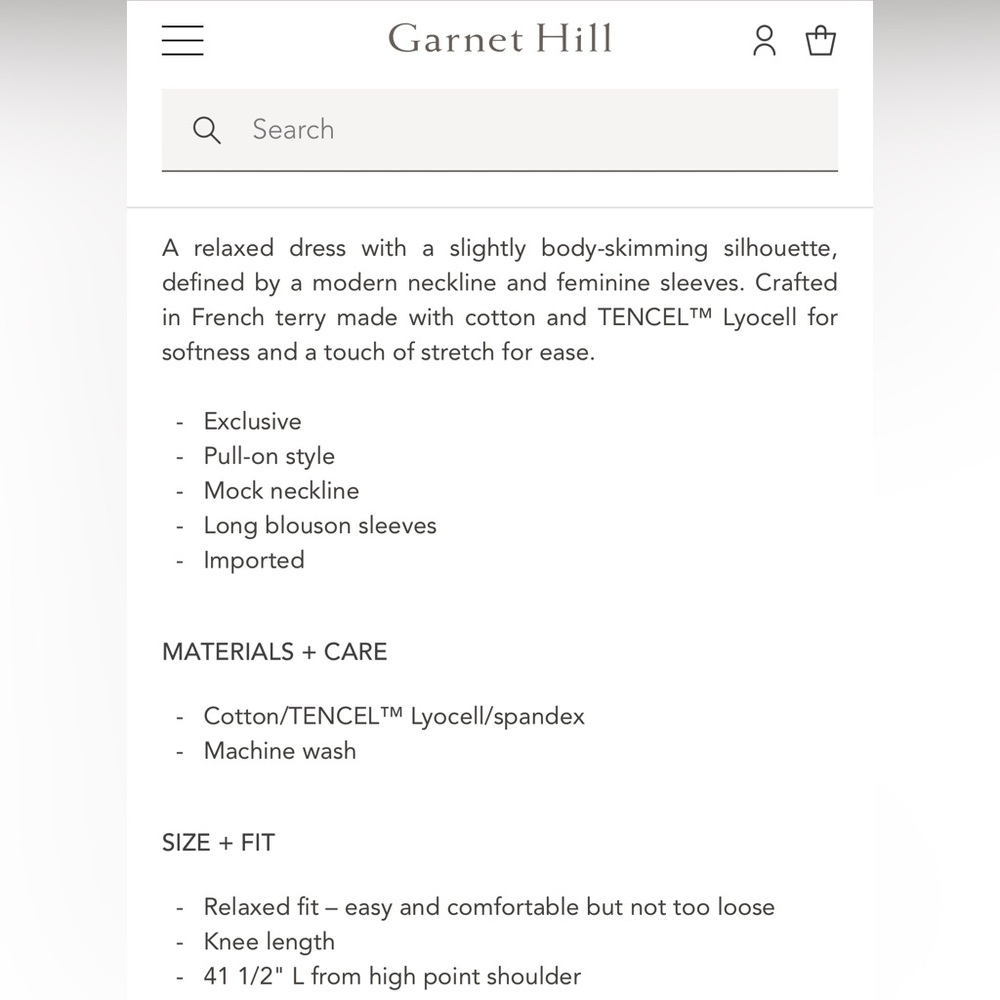 Garnet Hill Audrey Mock-Neck Knit Dress size XL - Picture 12 of 12